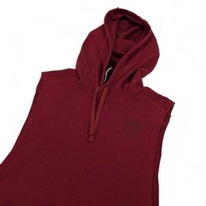 Gymshark Legacy Drop Arm Hoodie Mens Size 2XL Red Sleeveless Workout Active Gym